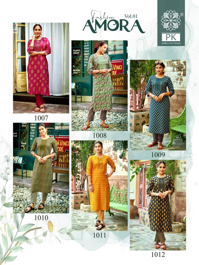 Fashion Amora Vol 1 Cotton Kurti With Bottom Catalog